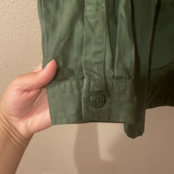 NWOT MENS SIZE XS FOREST GREEN BUTTON UP COAT DENIME STYLE UNIVERSAL THREADS‌‌ - Picture 4 of 7